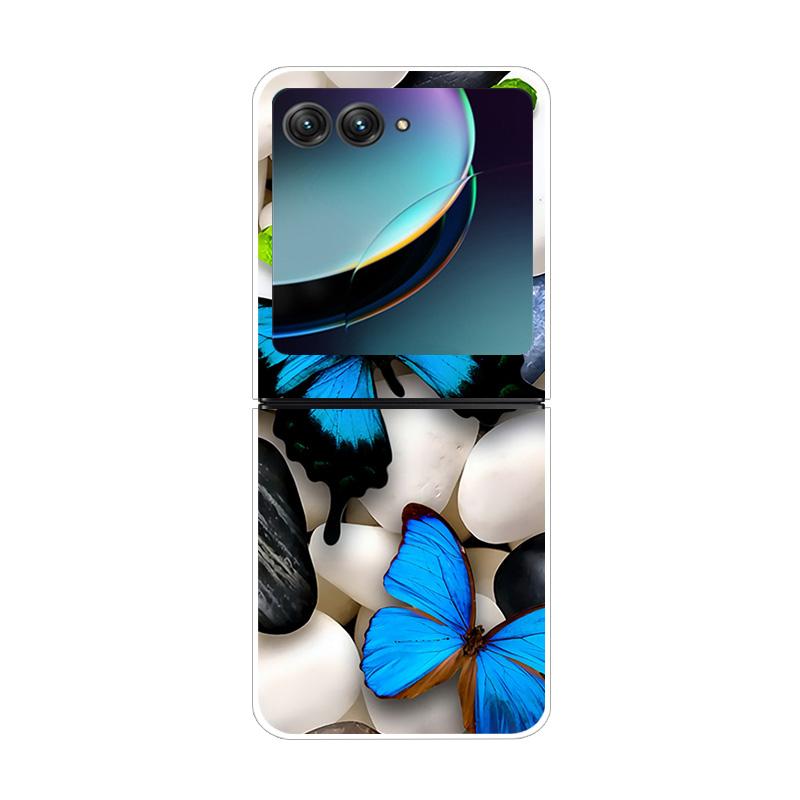 For Moto Razr40 Ultra 5G Case Plastic Wolf Lion Marble PC Hard Back Covers for Motorola Razr 40 Ultra Razr+ Razr4 2023 Capa