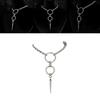 Gothic Steel Chain Necklace With Cross Link For Womens Daily Wear