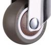 1/1.25/1.5/2 In Heavy Duty Rubber Swivel Castor Wheel Trolley Furniture Caster Free Fitting with 2 Braked Double Bearing