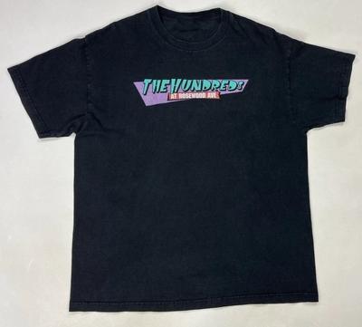 The Hundreds At Rosewood Ave Logo Graphic  Men Black Short Sleeve Unisex T-Shirt
