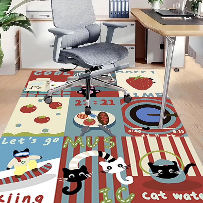 1PC cat, time Carpet Office Rug Mat Home Decor Area Carpet Festival Gift Office desk chair carpet Longlasting Material