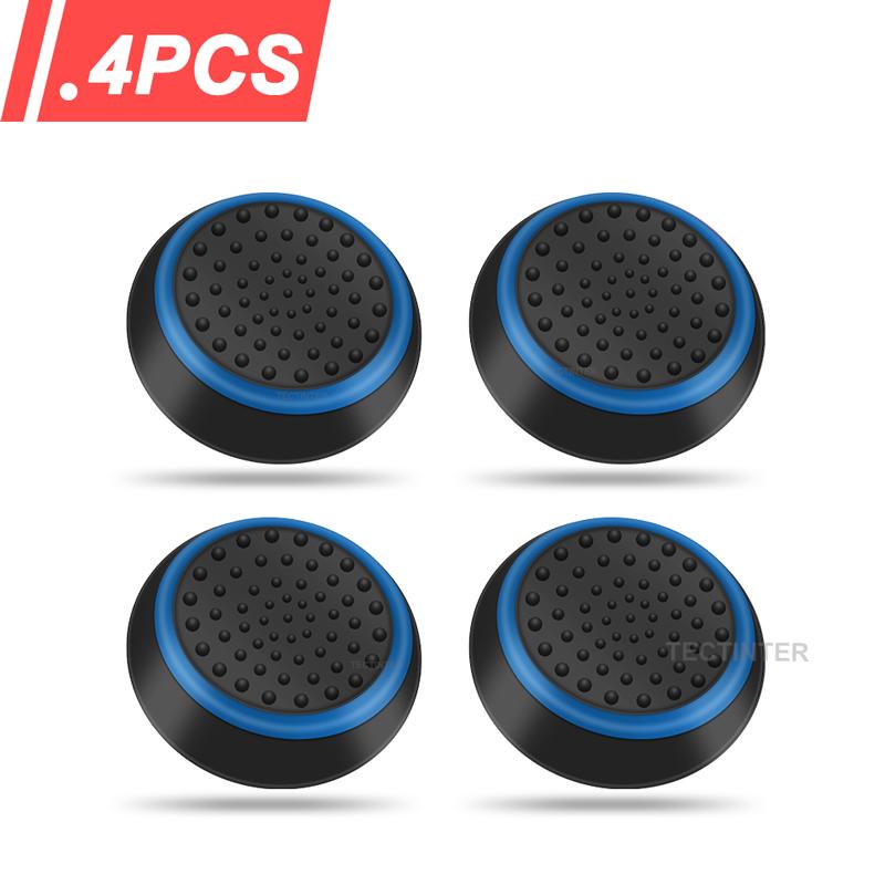 4pcs Silicone Analog ThumbStick Cover for PS5/PS4/PS3/Switch 2 Joystick Grip Cap for Xbox One/Xbox Series X S/360 Controller
