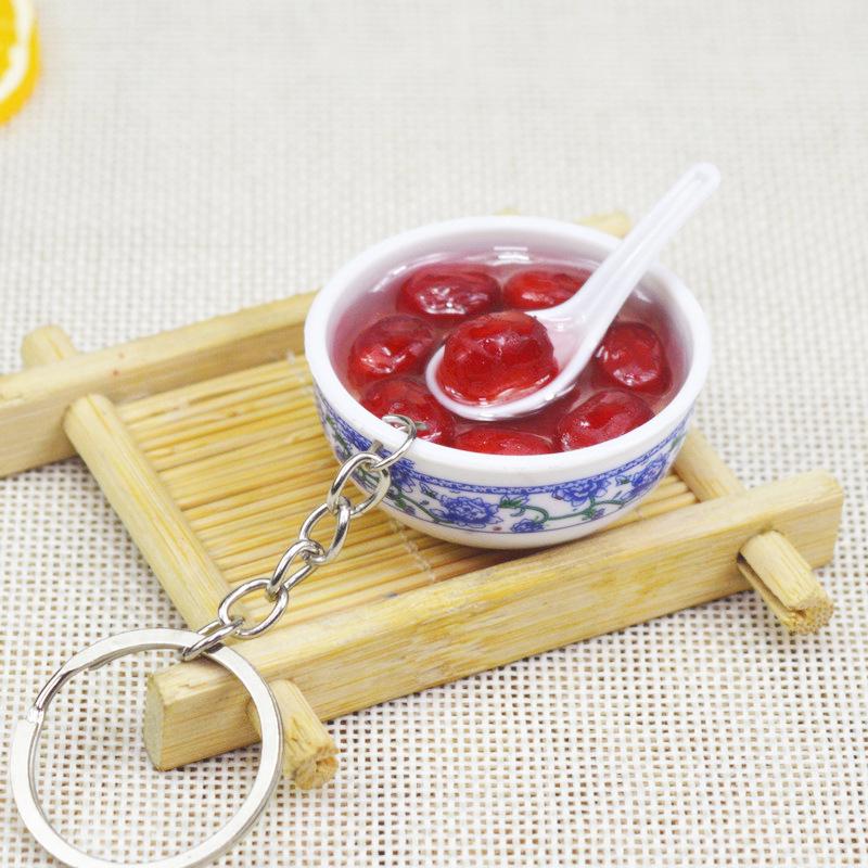 Kids' Mini Kitchenware: Noodle Bowl Keychain Fun Toy & Student Souvenir