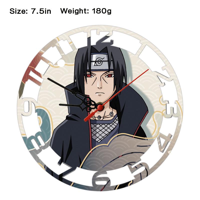 Naruto Sasuke Creative Wall Clock Anime Print Modern Minimalist Hanging Clock Naruto Shippuden Uzumaki Itachi