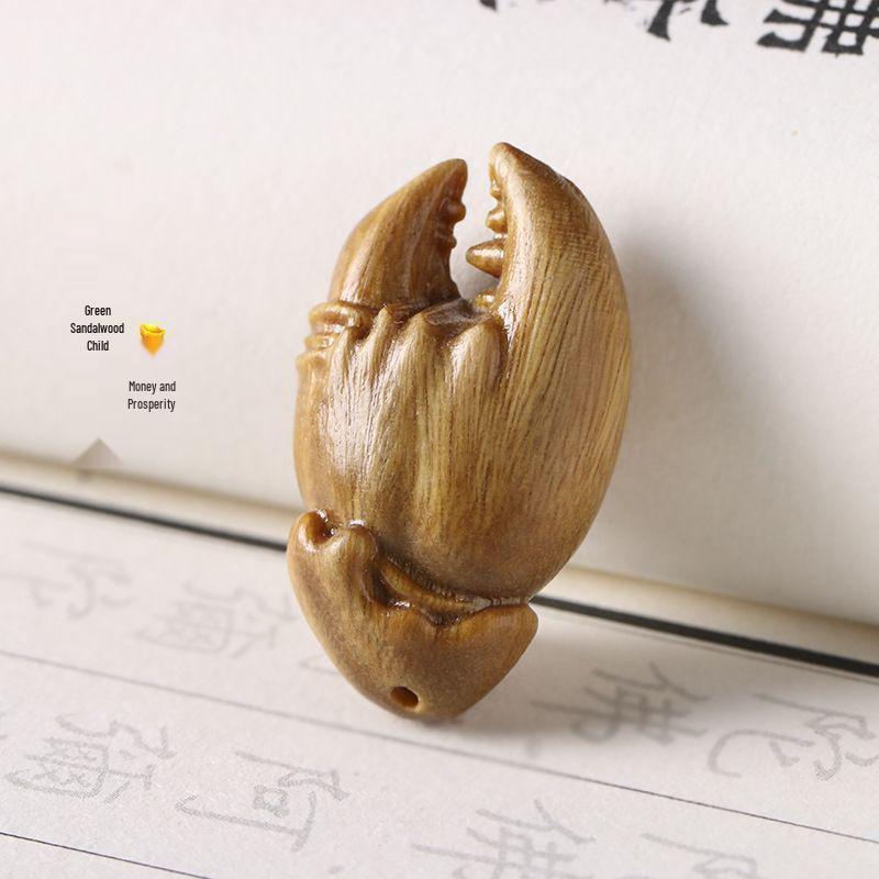 Sandalwood Crab Claw Keychain & Phone Chain Boxwood Ornament