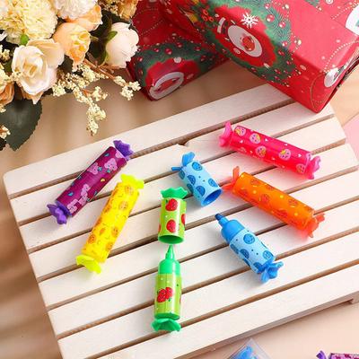 12Pcs Candy Shape Highlighter 12 Color Highlighter Pen Pocket Size Marker for Scrapbooking Journal Planner Card Making