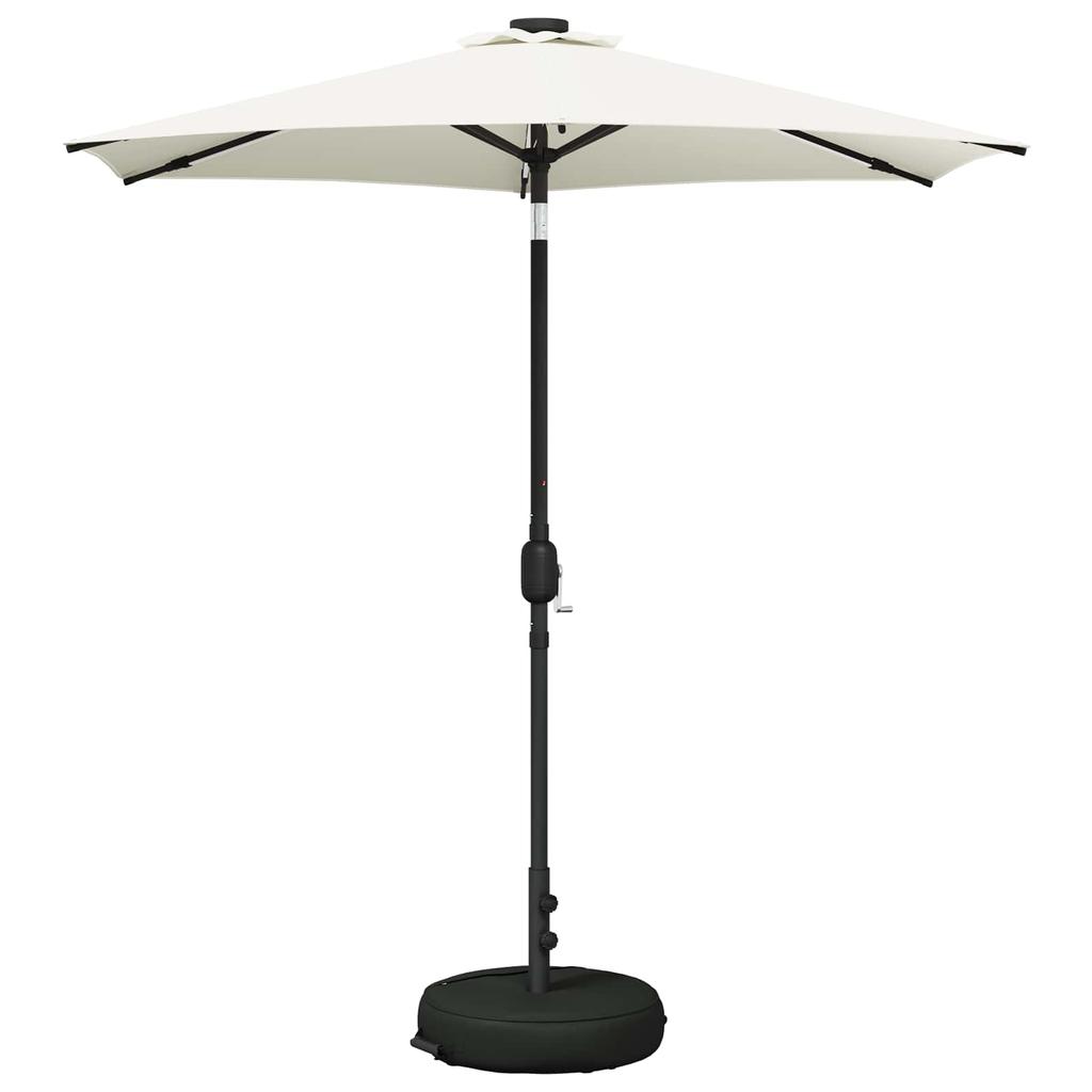Garden Umbrella with LED Lights and Base 230 x 230 cm