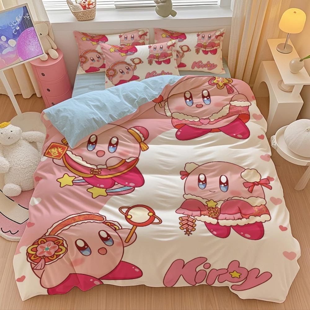 Pink Star Game Duvet Cover pillowcase Bedding Bedroom Decoration Children Gift adult Single Double bed Large SizeZip Duvet Cover