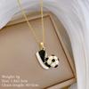 Fashion Sporty Soccer with Shoe Pendant Necklace for Women Men Hip Hop Stainless Steel Chain Jewelry Accessory Gifts