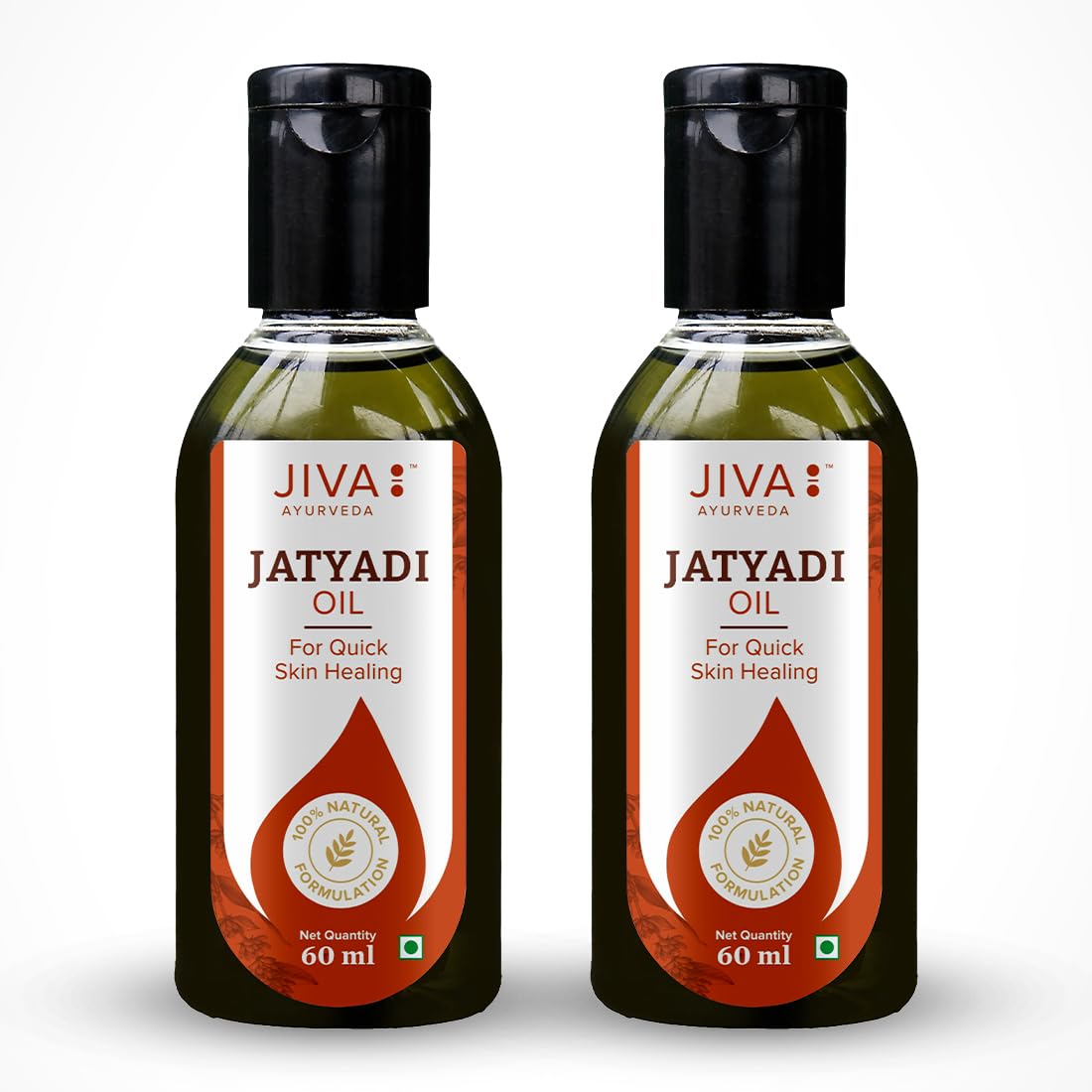 

Jiva Jatyadi Herbal Skin Oil For External Use Gentle Care For Dry Sensitive Skin 60 ml Pack Of 2 Daily Massage
