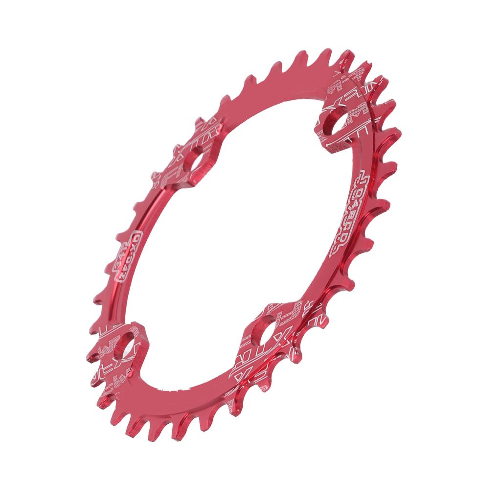 FMFXTR Bike Narrow Wide Chainring Bicycle 104 BCD 34T Round Single Chainring for Mountain Bicycle Road BikeRed