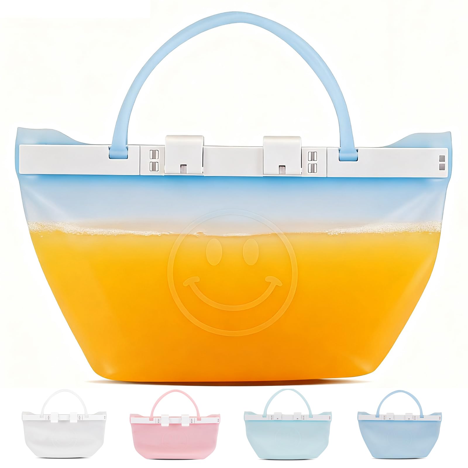 1000ml Reusable Silicone Food Storage Leakproof and Vegetable and Fruit Freezer Storage Airtight Kitchen Food and Bags, Airtight, Stand-Up Bags, Bags, синий