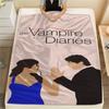 1PC The Vampire Diaries Print Flannel Blanket, High Quality Comfortable for All Seasons, Home Decor, Warmth and Comfort, Perfect for Christmas Gifts