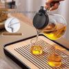 Walnut Handle Glass Teapot with Infuser