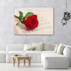Canvas Print, Rose On Sheet Music