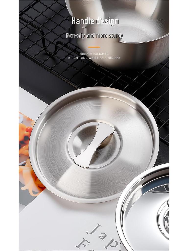 304 Stainless Steel Steamed Egg Bowl with Lid for Babies - Steamer, Stew Pot, and Soup Use