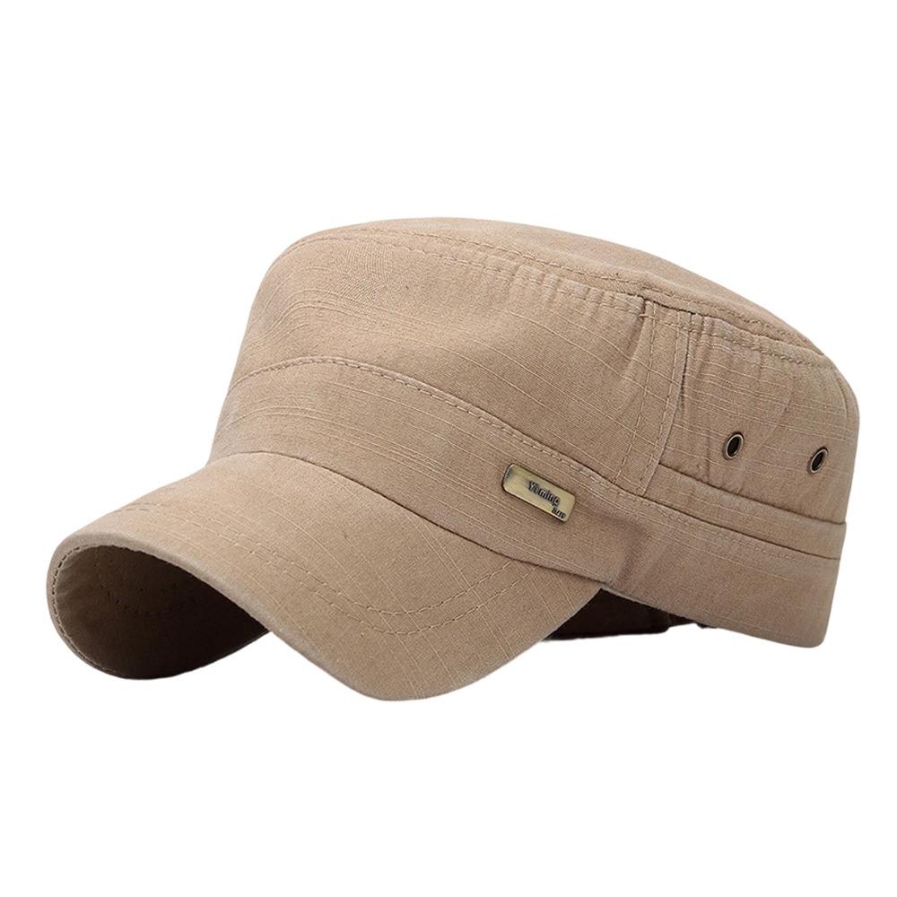 Fashion Anti-UV Fishing Hat Cotton Casual Sun Hat Retro Outdoor Sunscreen Flat Top Hat Men Women Peaked cap Fishing Hat