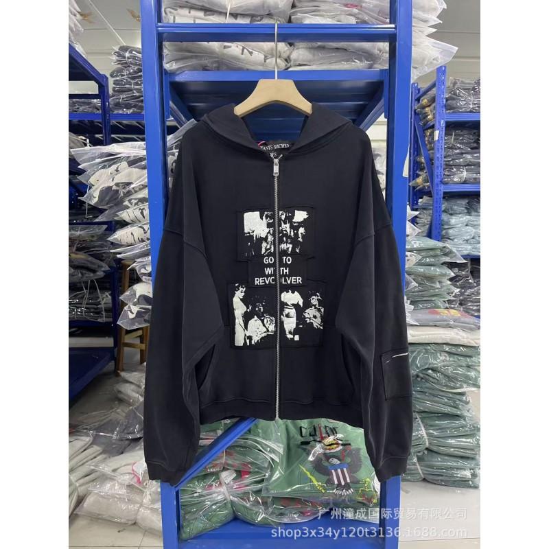 Unisex Distressed Washed Cotton Hoodie With Graphic Print Loose Fit Streetwear Sweatshirt Men Women