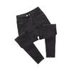 Women's High-Waisted Slimming Black Stretch Jeans – Slim-Fit, Versatile, Pencil Style, Nine-Point Length.