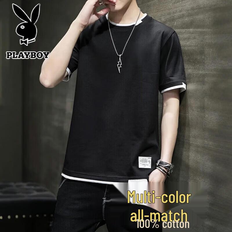 PLAYBOY Herren Kurzarm-T-Shirt