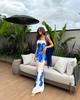 Robe de plage bodycon élégante style européen 2025 sans bretelles
