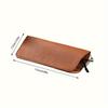 [Premium Eyeglass Case] Premium PU Leather 1pc Eyeglass Case | Portable Soft PU Leather Glasses Pouch with Clip for Women