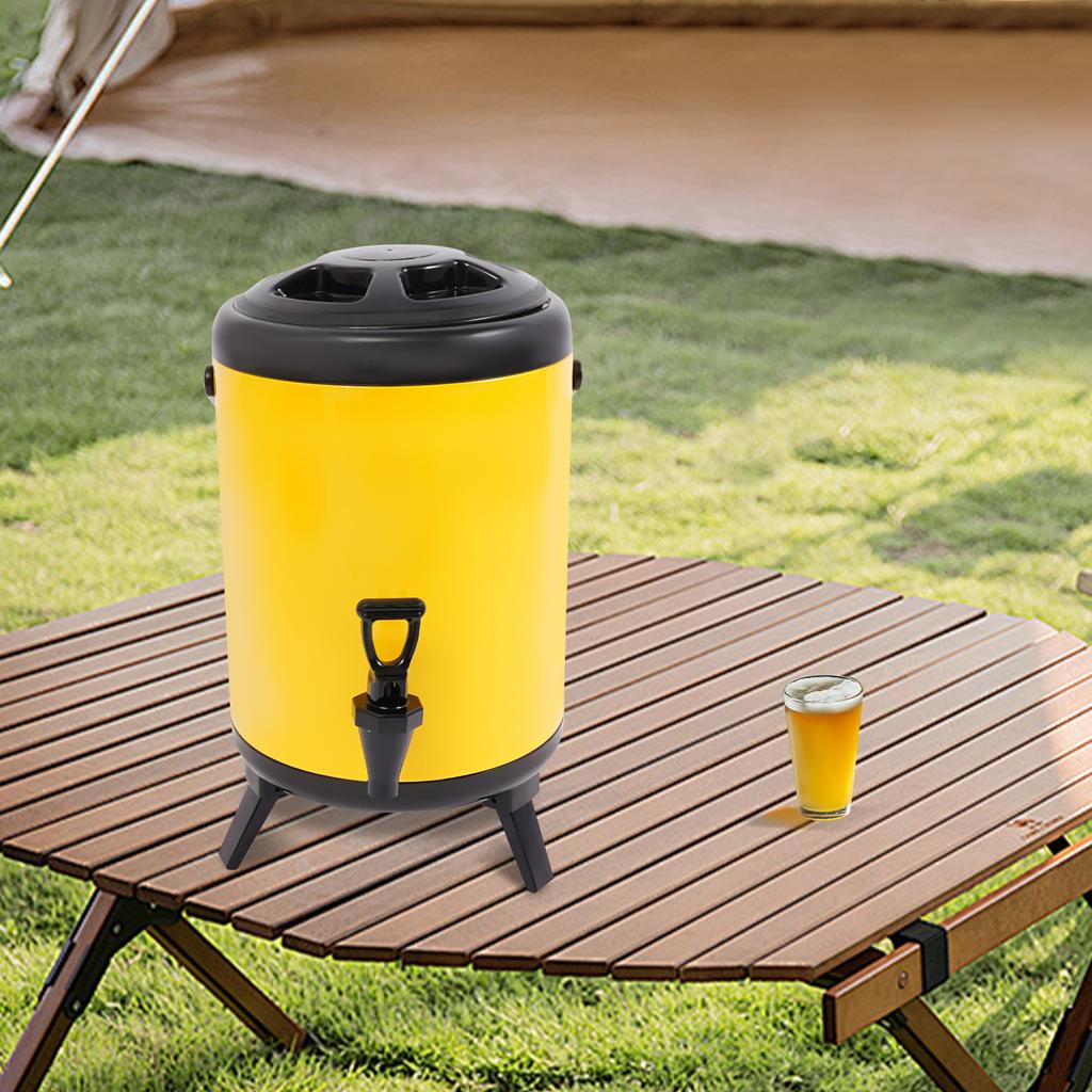 8L Stainless Steel Insulated Drink Dispenser with Spout, Hot and Cold Beverage Container for Parties, Events, Picnics, Catering