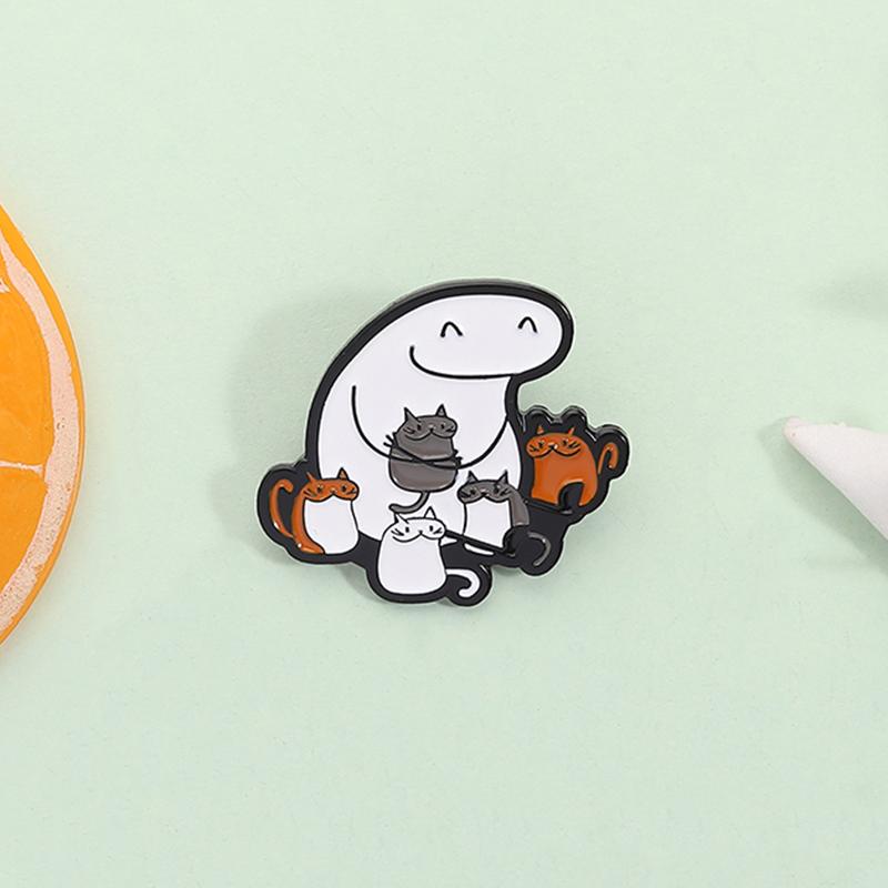Funny Cartoon Characters Flork Enamel Pins No Me Ofrezcan Pan Simple Figure Brooches Lapel  Badge Jewelry Gifts for Friends
