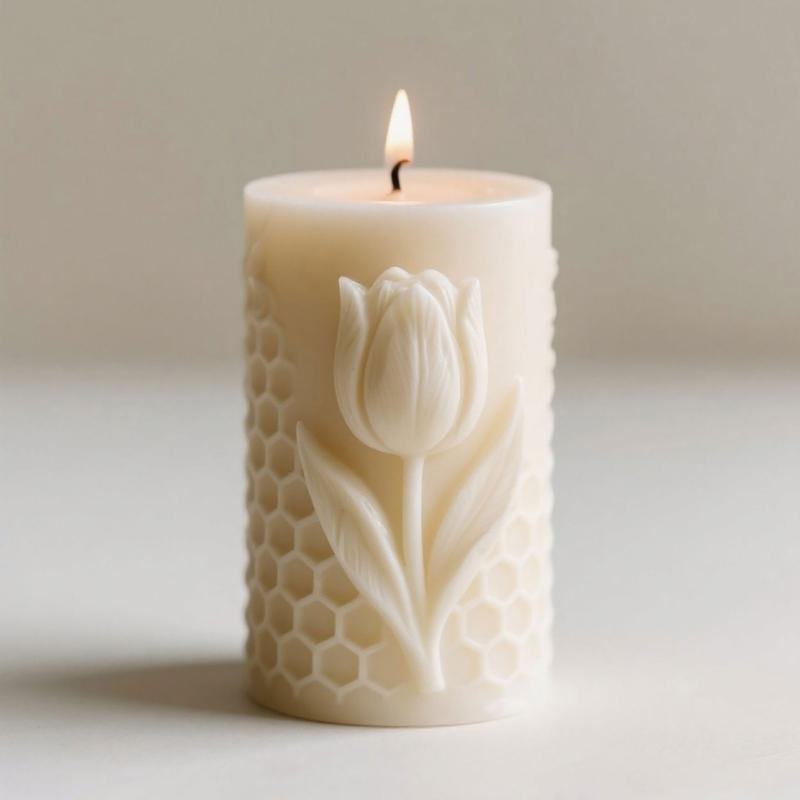 Cylinder Silicone Molds for Candle Soap Home Decoration Embossed Honeycomb Silicone Molds for Epoxy Resin