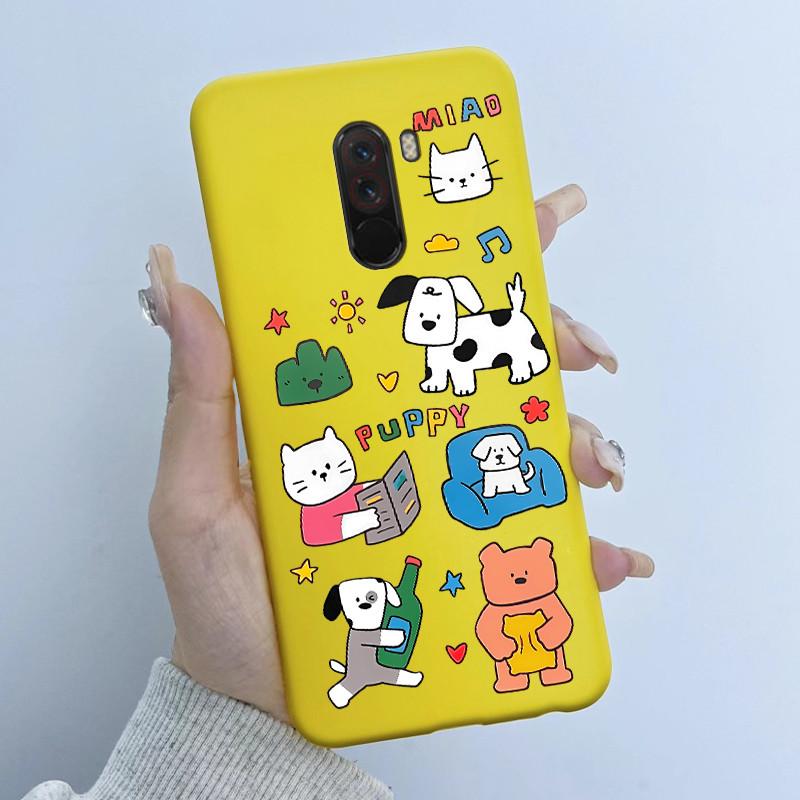 For Pocophone F1 Case Cute Cartoon Panda TPU Soft Silicone Phone Case For Xiaomi Pocophone F1 Back Cover PocoF1 Poco F 1 Fundas