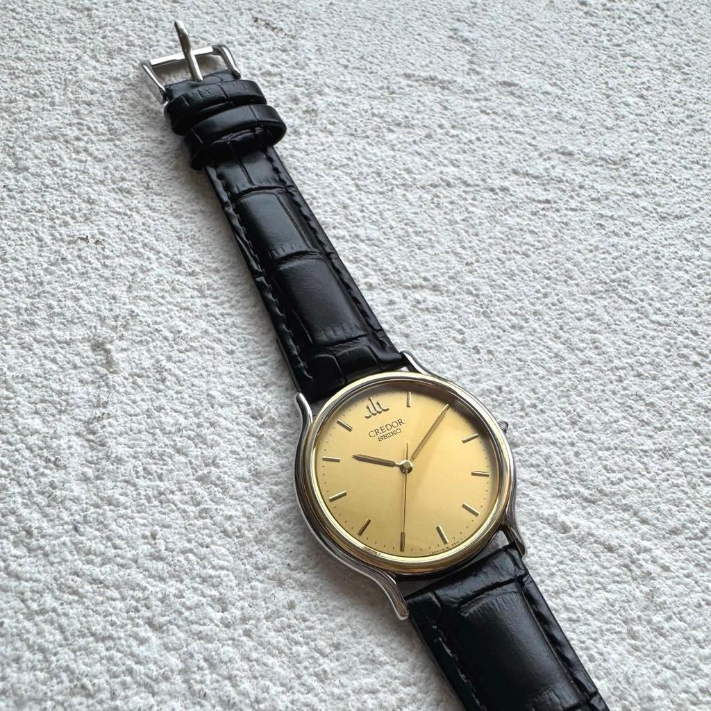 Used [New battery] SEIKO Credor 18KT gold dress watch men's watch