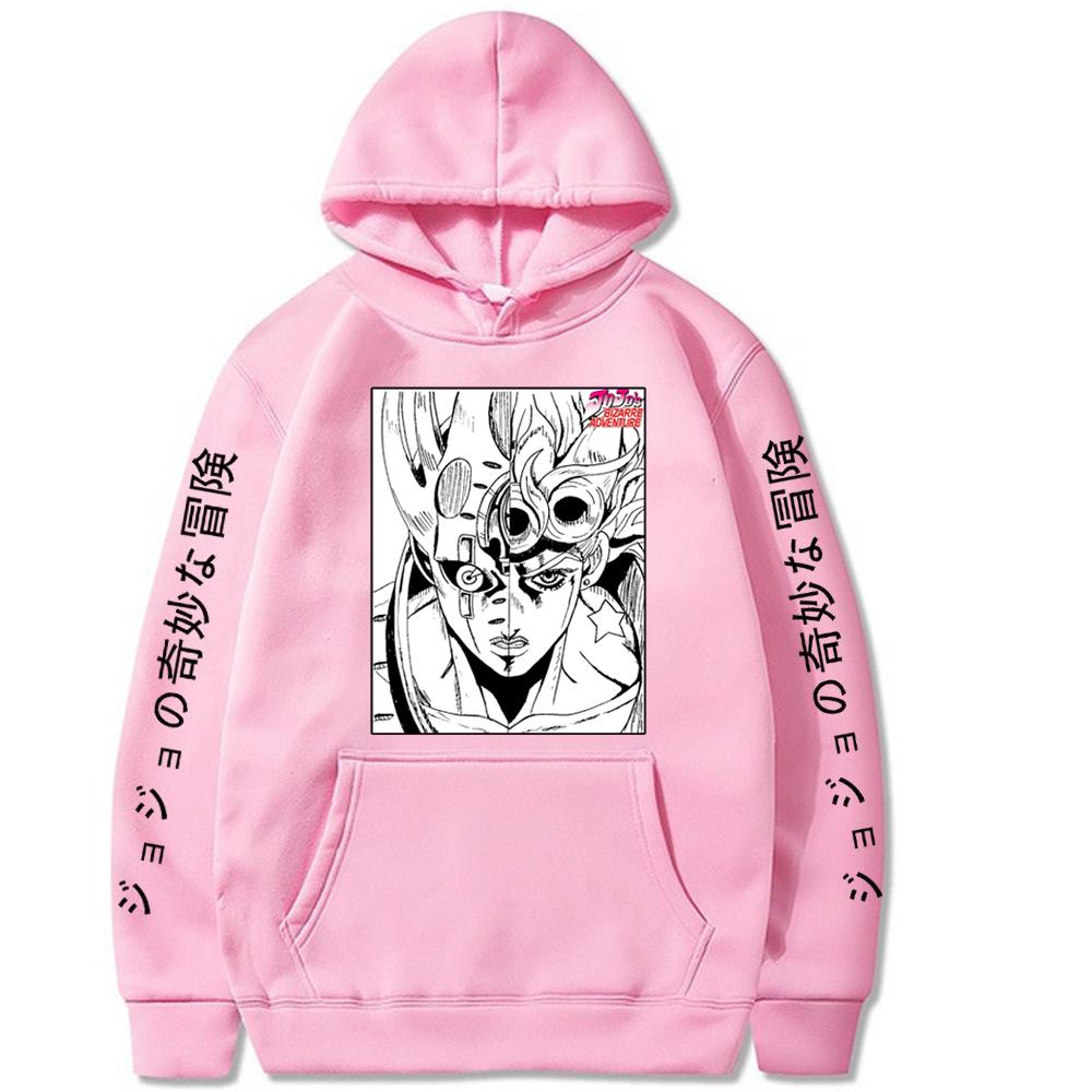 Anime Jojo Bizarre Adventure Giorno Giovanna Men Women Hip-Hop Hoodies Femmle Homme Clothes Cosplay O-Neck Loose sweatshirt