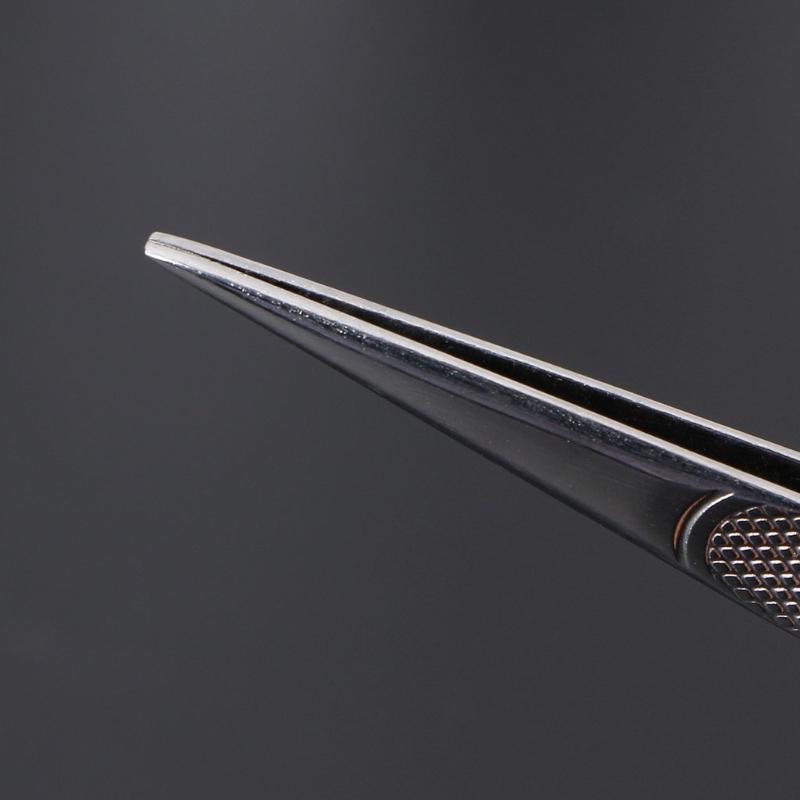Professional Straight Fine Point Tweezers For Eyelash Extension Stainless Steel