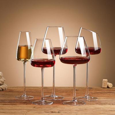 Elegant Large Burgundy Wine Glass Set - High-Stemmed Crystal Glasses for Home, Water, or Champagne