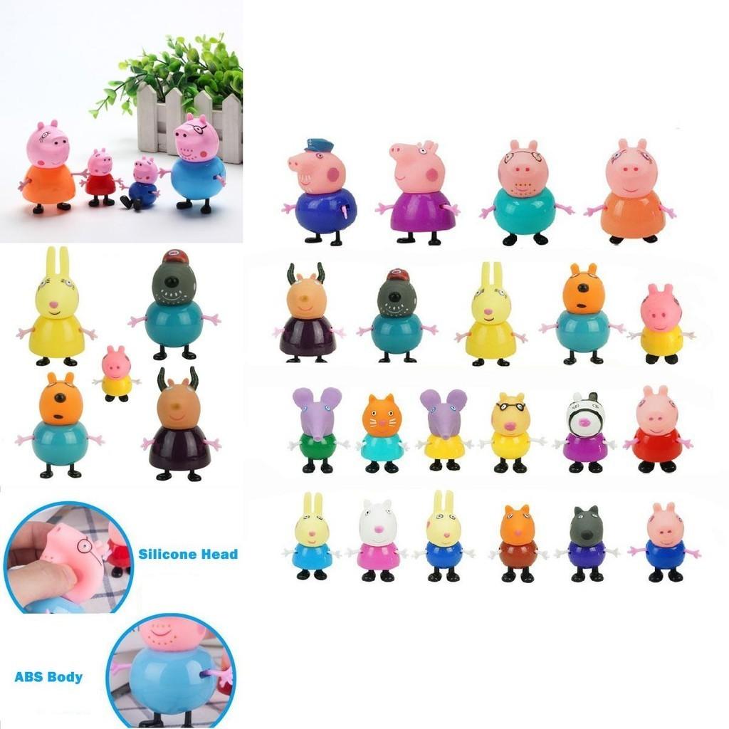 Bunte umweltfreundliche Peppa Pig Familie Freunde Actionfiguren für Kinder 25-teiliges Set