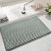Corduroy Sponge Bath Mat, Soft Rebound Particle Plush Bathroom Rug, Comfortable Absorbent Non Slip Floor Mat