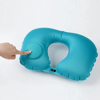 Press the Inflatable Pillow Travel Outdoor U Shaped Pillow Neck Pillow Nap Pillow Milk Silk Inflatable Pillow