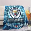 Custom Name Manchester City2 Flannel Blanket, High Quality Comfortable for All Seasons, Home Decor, Warmth and Comfort
