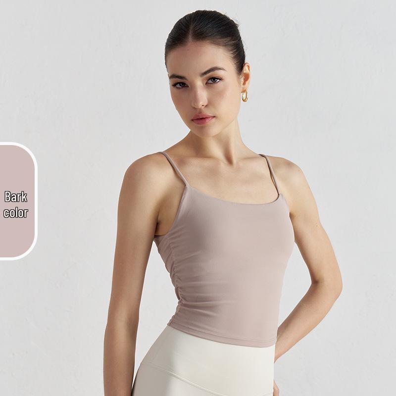 2025 Nude Feel Sports Bra: Shockproof Yoga Camisole for Spring/Summer Fitness