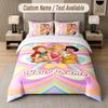 Benutzerdefinierter Name Totally Spies 3-teiliges Bettwäsche-Set Personalisierter Text Bettwäsche Kissenbezüge Schlafzimmer