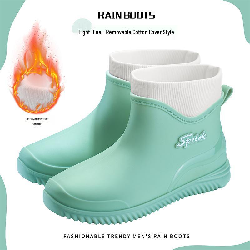 Women's Versatile Waterproof Rubber Rain Boots - Non-slip, Soft Sole, Casual Outdoor Short Boots for Camping