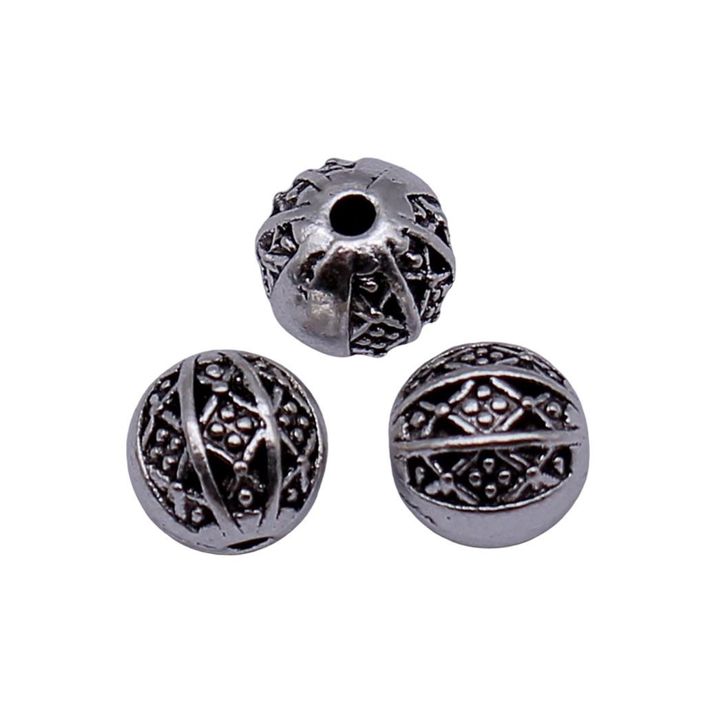 Floral Edge Spacer Beads Ornate Metal Small Hole Charms For Bohemian Beading Supplies