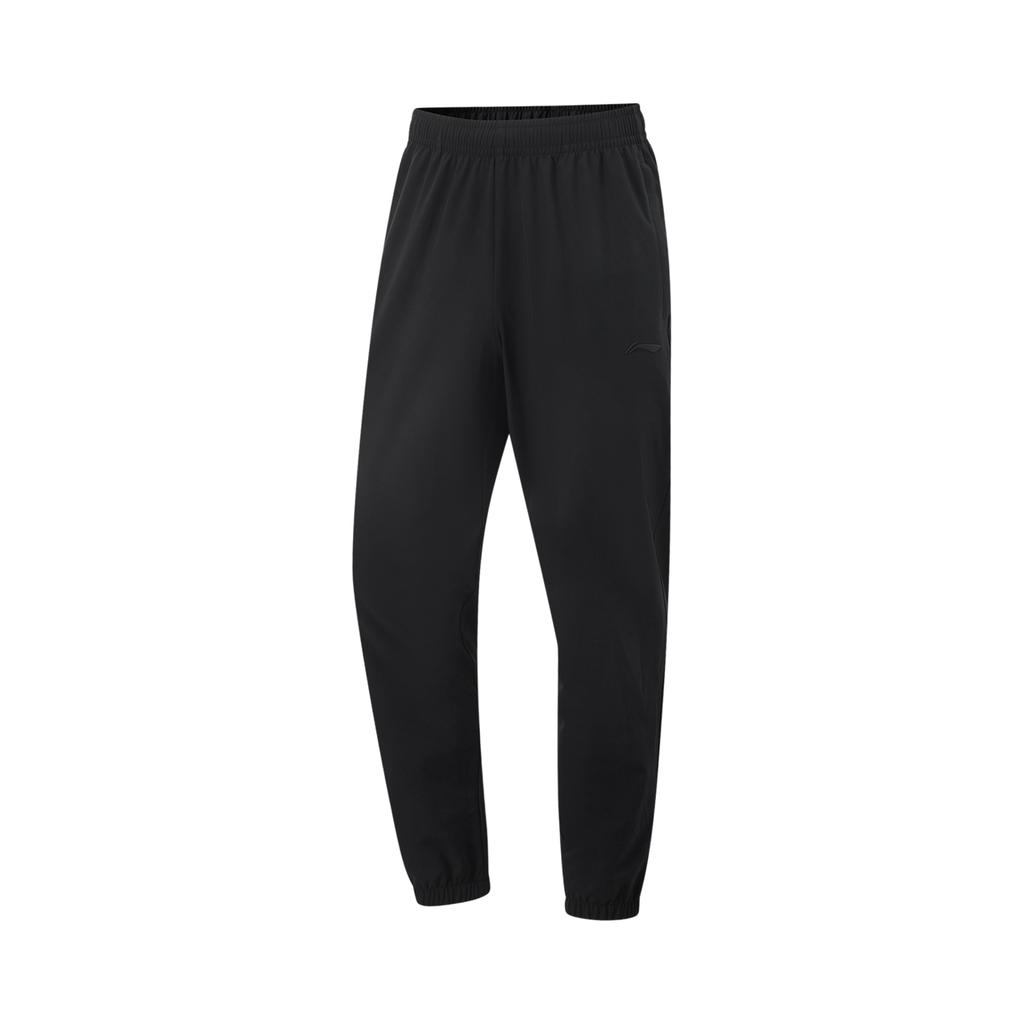 Li Ning Fitness Series Casual Comfortable Versatile Quick-Dry Sports Long Pants Men bottoms Black AYKV135-2