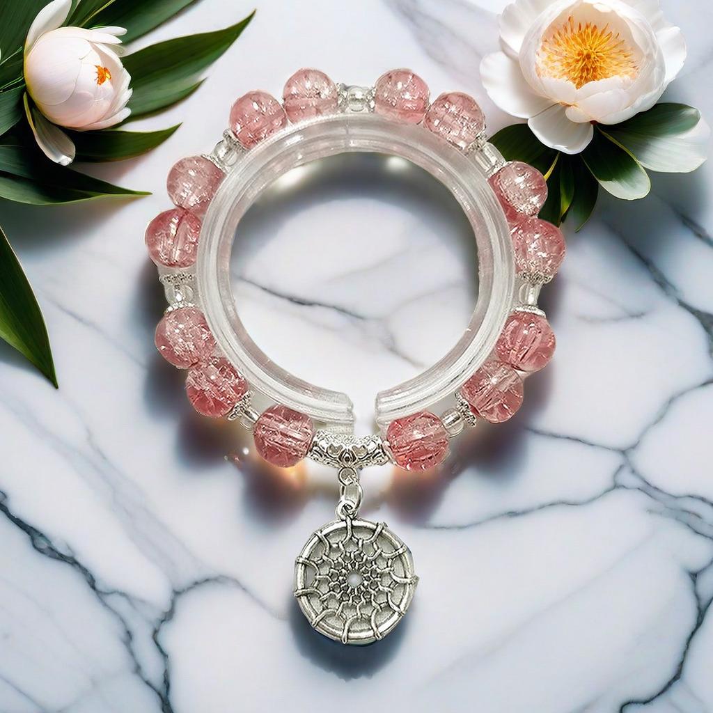 Daisy Popcorn Beaded Bracelet: Elegant Women's Hand Jewelry