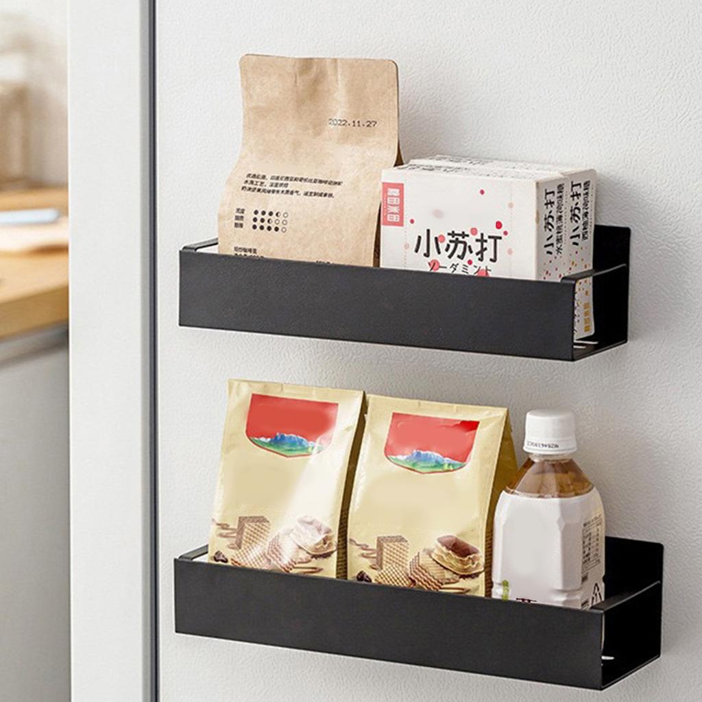Multipurpose Magnetic Holder for Fridge Washing Machine Side Drillless Mount Space Efficient Includes Hooks