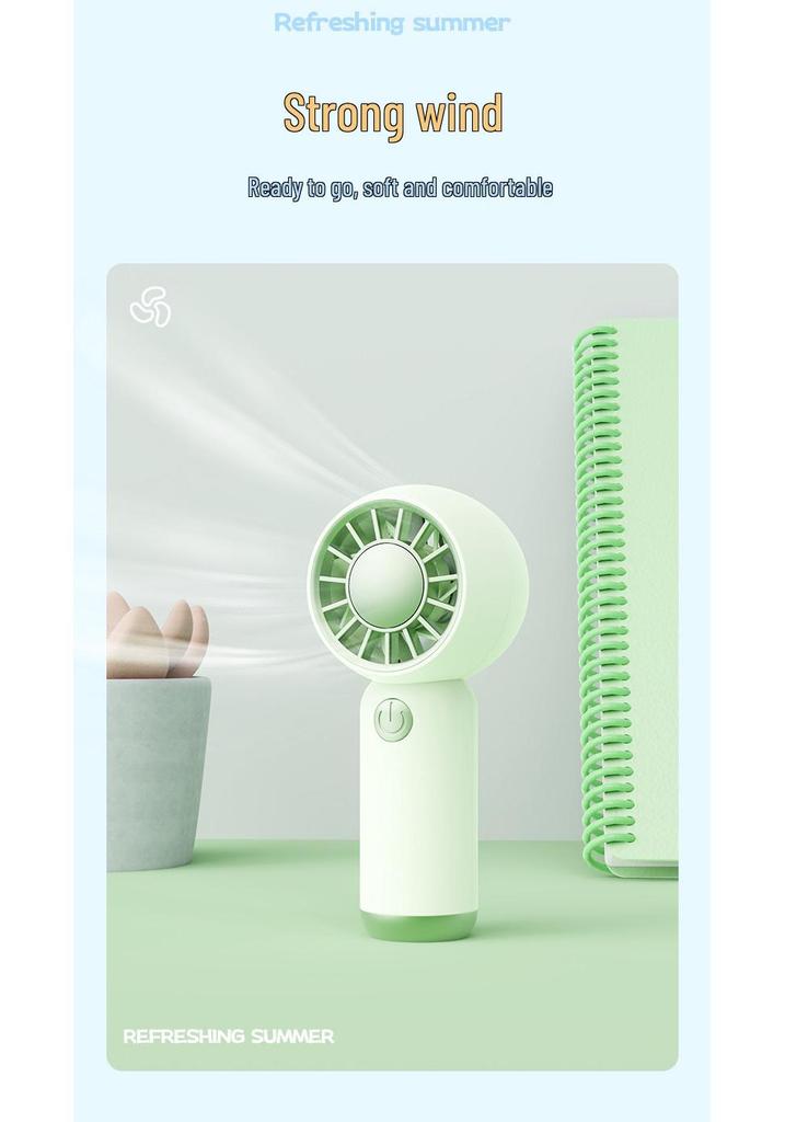 Mini Handheld USB Rechargeable Silent Fan - Perfect Portable Gift for Kids with Optional Custom Logo
