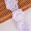 Handmade White Lace Skirt with Heart and Bead Embellishments and Embroidered Flower Accents