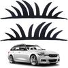 SUPERFINDINGS 2pcs Car Headlight Eyelash Stickers White Diamond False Cute Rhinestone Sparkling Diamond Car Eyelid Decoration
