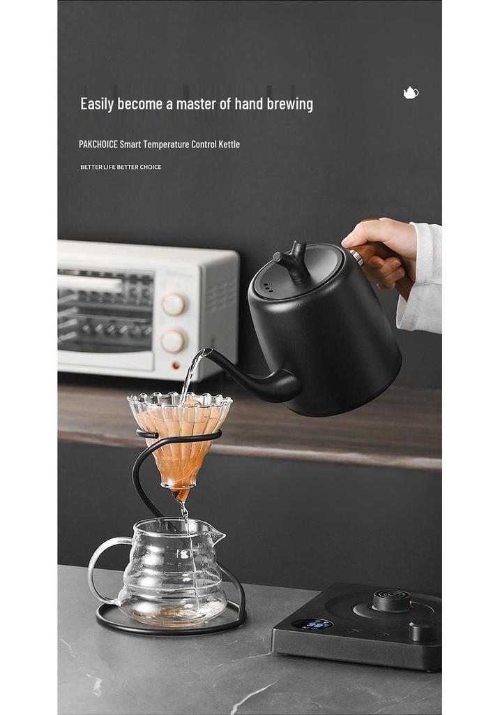 Electric Gooseneck Temperature-Controlled Pour-Over Coffee Kettle