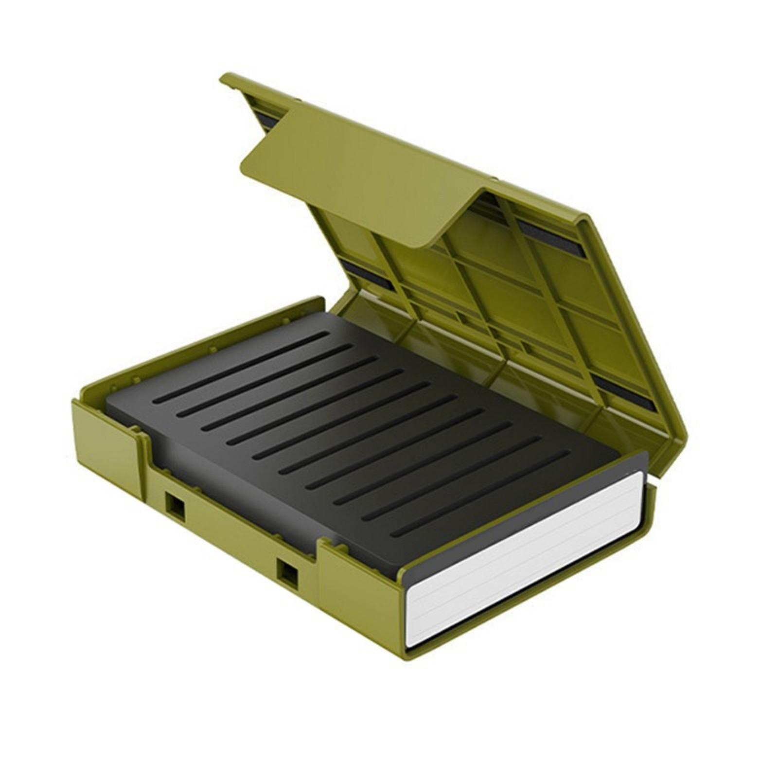 

Сумка для перенесення жорстких дисків для 4 шт. 2,5-дюймових або 1 шт. 3,5-дюймового або 10 шт. M.2 SSD HDD, ідеальна для використання вдома чи в офісі зелений